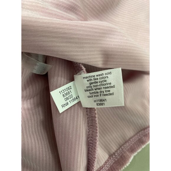 Lane Bryant Wrap Top Plus Size 14/16 Velour Velvet Surplice Tie Long Sleeve Pink - Picture 6 of 9